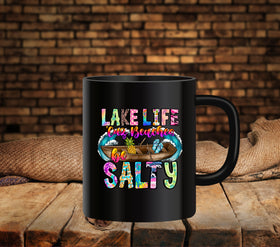 Lake life because beaches be salty UV DTF Decals