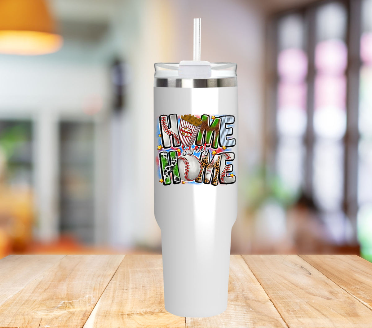Home sweet Home Baseball UV DTF Decals