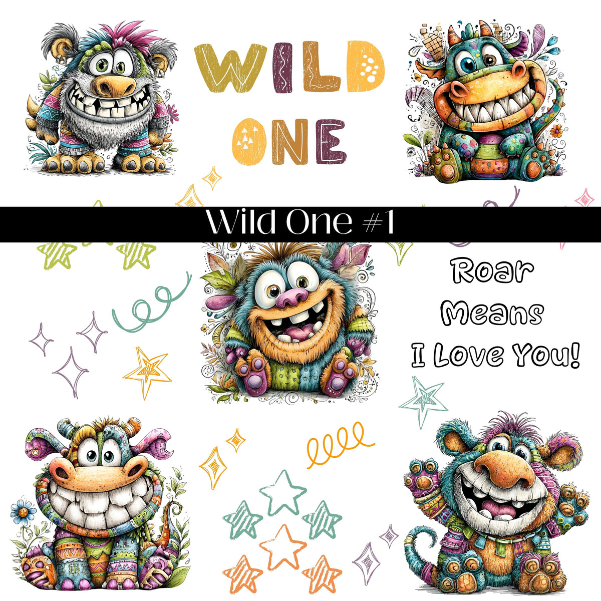 Wild One Collection UV DTF Decal Sheets-2 Designs