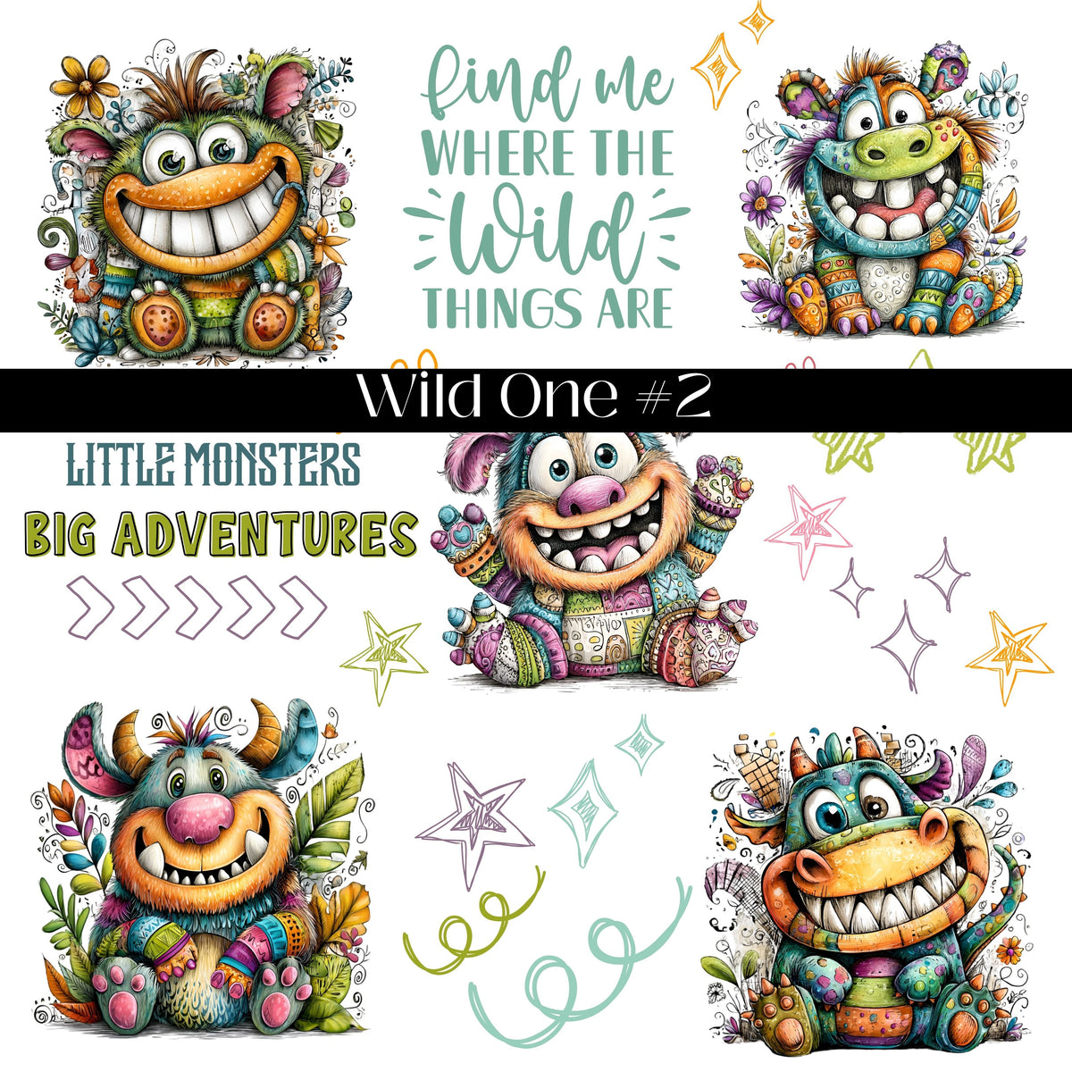 Wild One Collection UV DTF Decal Sheets-2 Designs