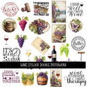 Wine O'clock UV DTF Doodle Patchwork Set