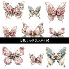 Wings and Blooms UV DTF Decal sheets 7 design Options  available