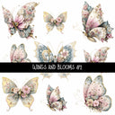 Wings and Blooms UV DTF Decal sheets 7 design Options  available