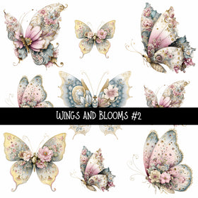 Wings and Blooms UV DTF Decal sheets 7 design Options  available
