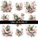 Wings and Blooms UV DTF Decal sheets 7 design Options  available