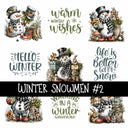Winter snowmen Collection UV Decal sheets 2 designs