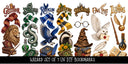 Wizard Bookmark UV DTF Decal sheet- set of 7 Designs