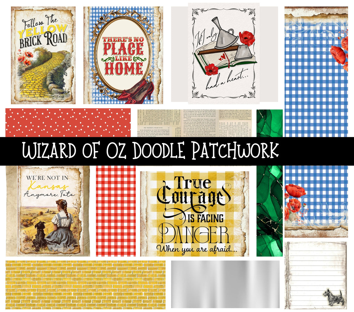 Wizard of Oz Doodle Patchwork Set