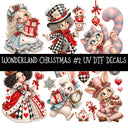Wonderland Christmas UV DTF Decal sheets 6 Designs available