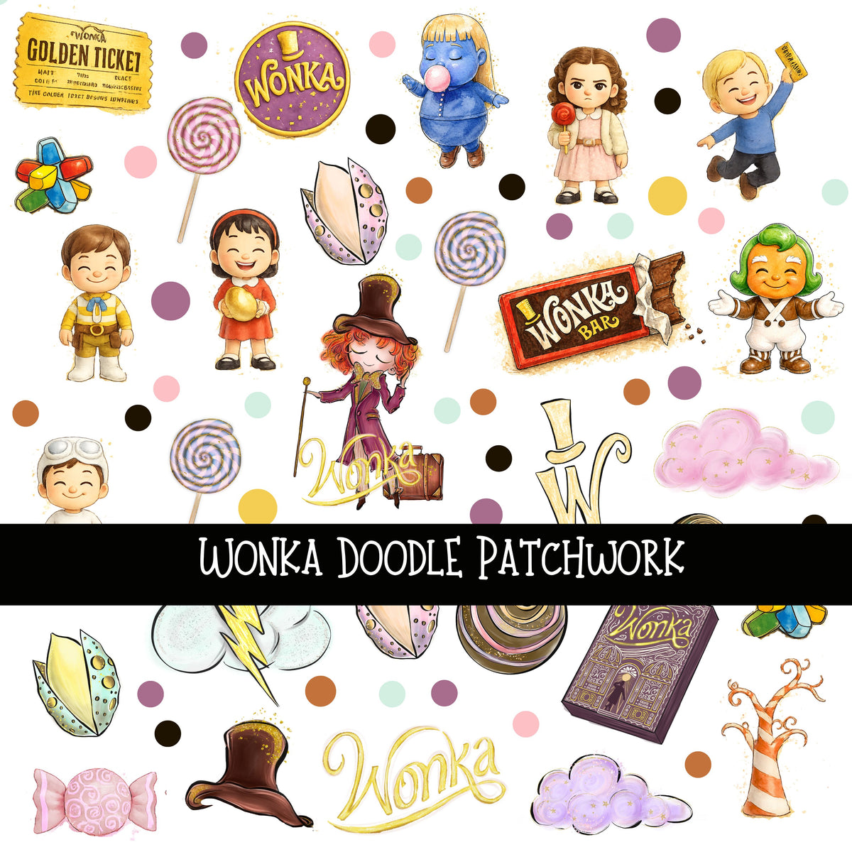 Wonka Doodle Patchwork Set