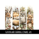 Woodland Animals Panels UV DTF Decal sheets 4 design sheets to choose from