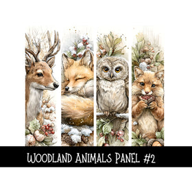 Woodland Animals Panels UV DTF Decal sheets 4 design sheets to choose from
