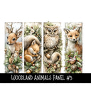 Woodland Animals Panels UV DTF Decal sheets 4 design sheets to choose from