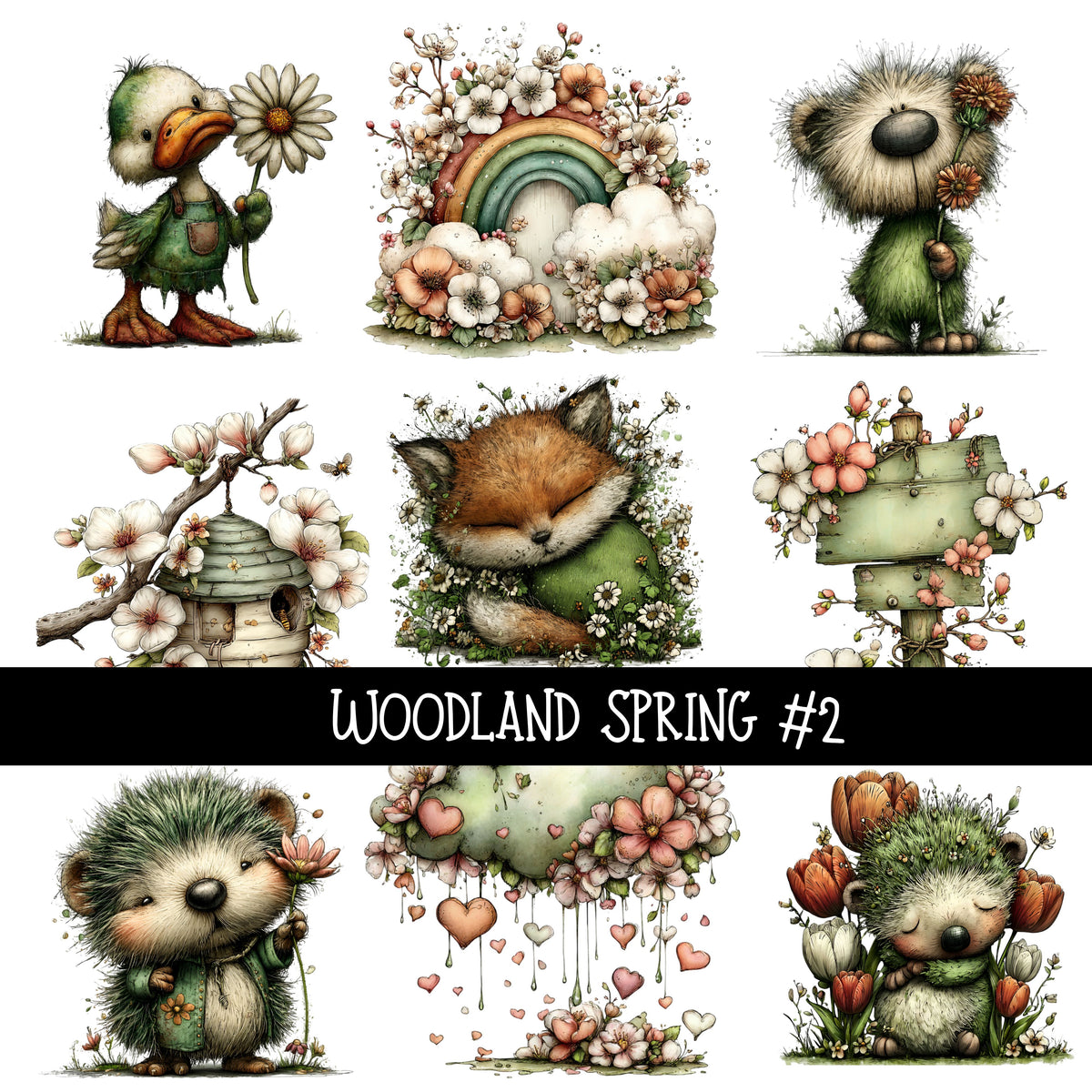 Woodland Spring UV DTF Decal sheets 3 to choose from