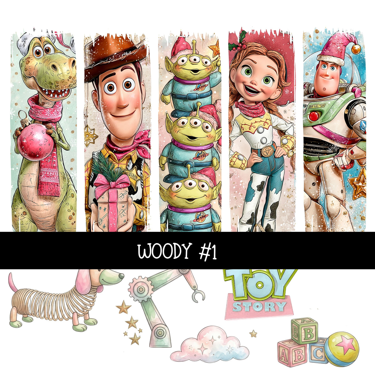 Woody Torn Pages UV DTF Decal sheets 4 Designs available