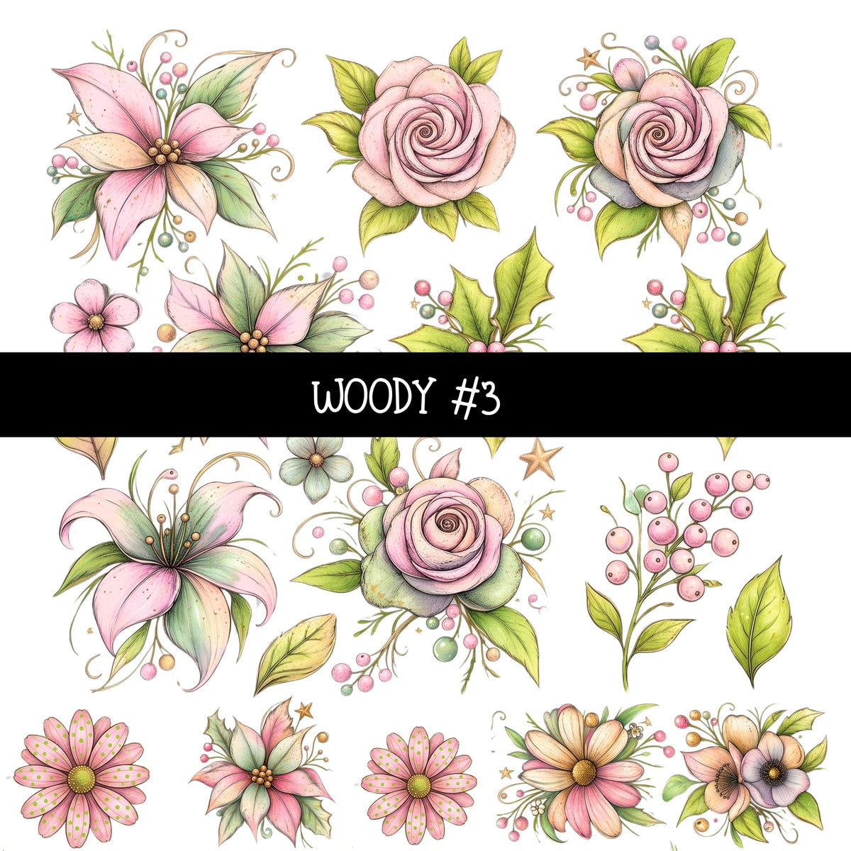 Woody Torn Pages UV DTF Decal sheets 4 Designs available