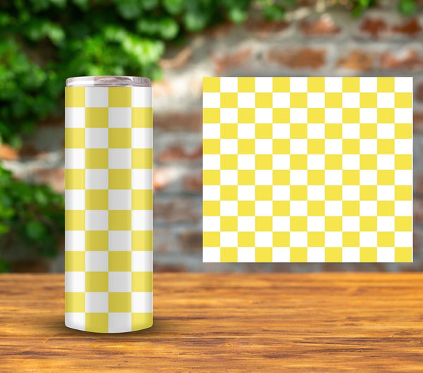 Checker UV DTF Tumbler wraps- 15 color options – Kraft Craze