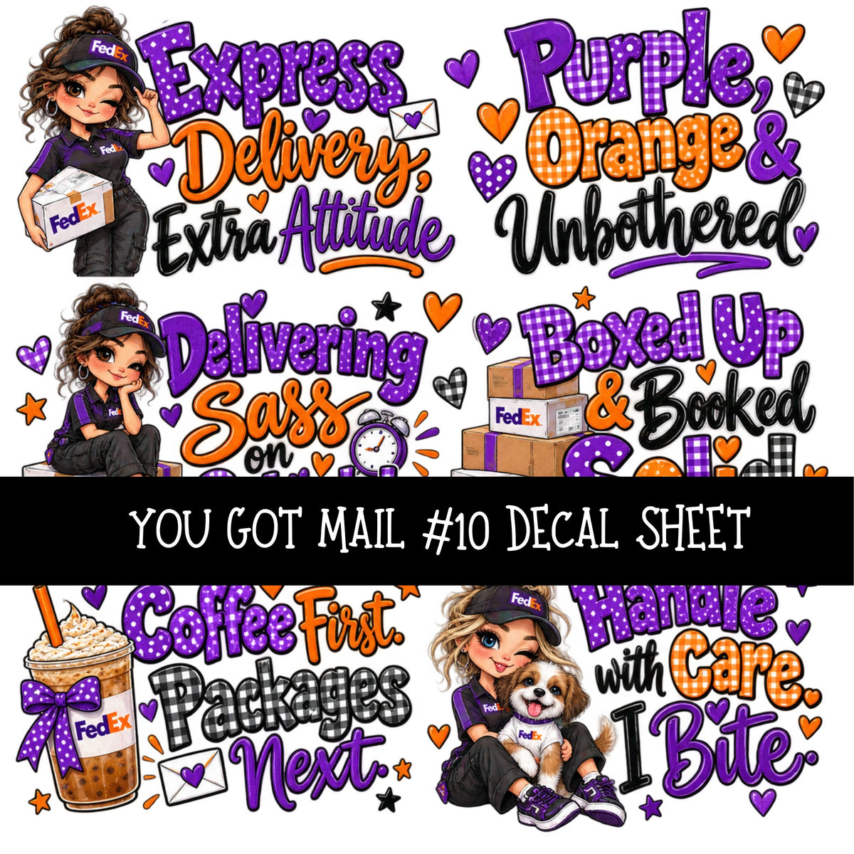 You got mail UV DTF Decal sheets 16 Designs available