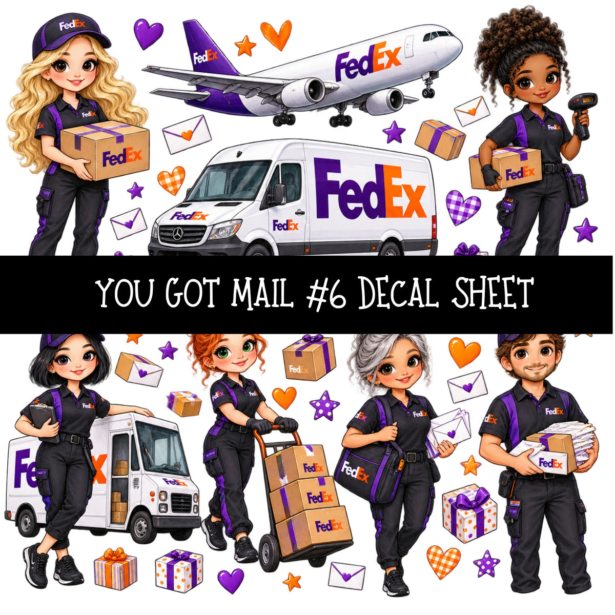You got mail UV DTF Decal sheets 16 Designs available