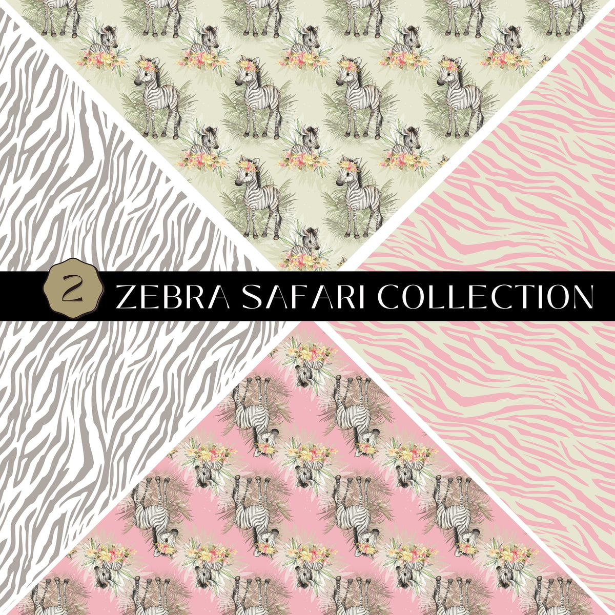 Zebra Safari precut Vsplit 12x12 vinyl sheet 2 Designs
