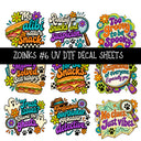 Zoinks UV DTF Decal sheets 9 Designs available