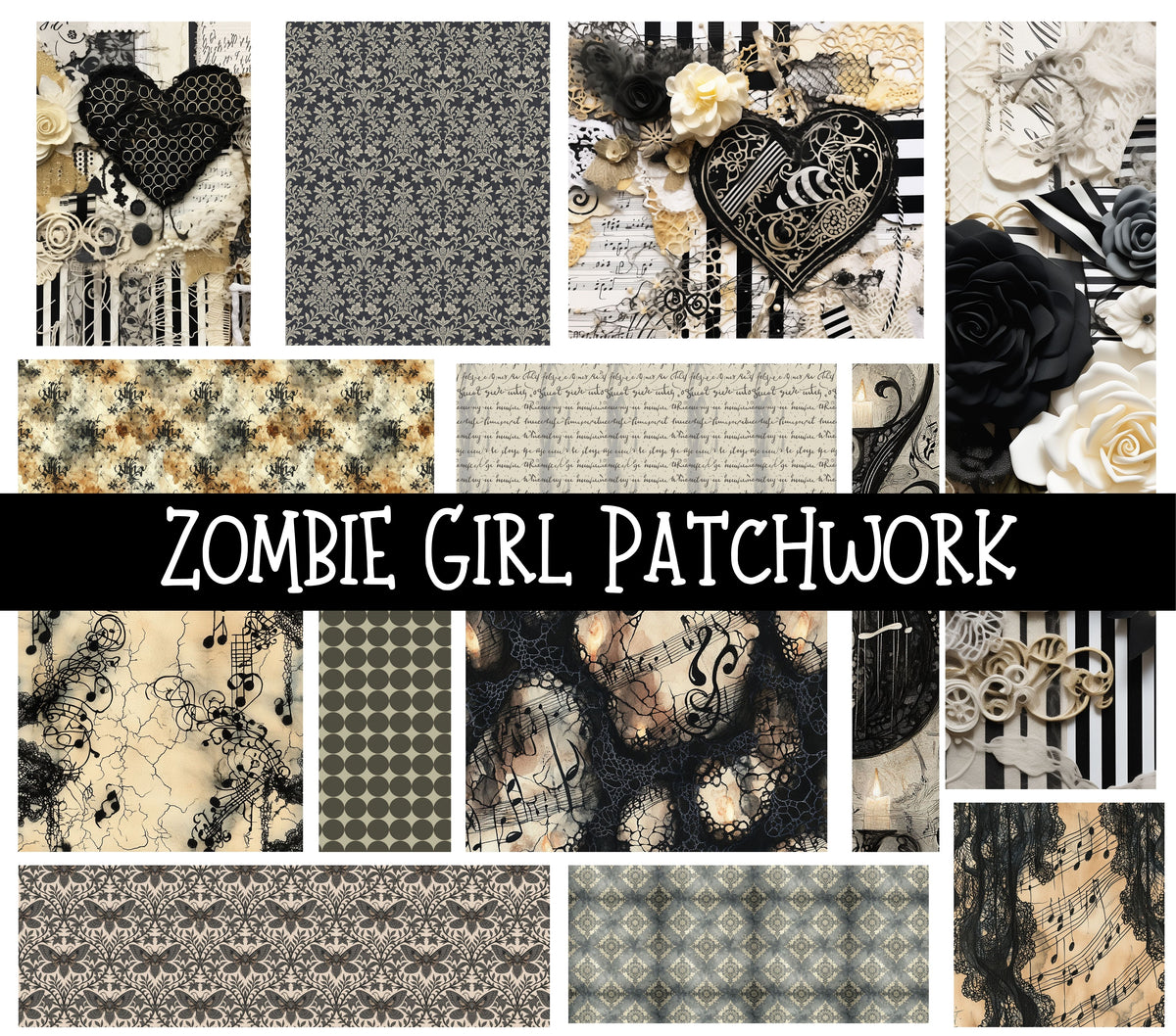 Zombie Girl Patchwork Set