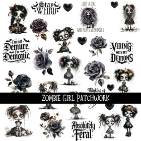 Zombie Girl Patchwork Set
