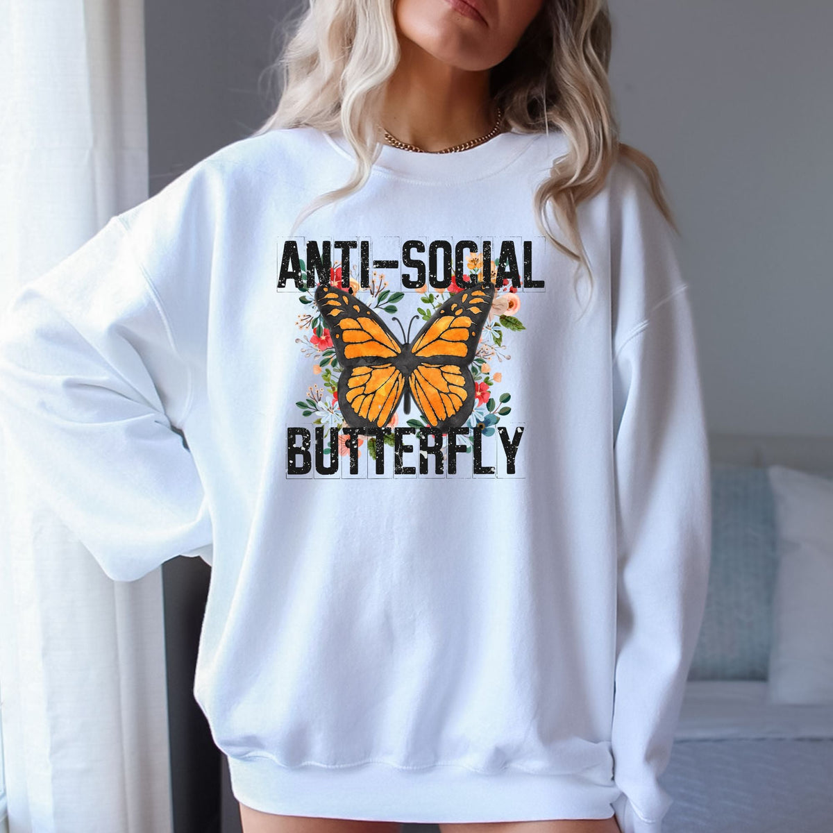 Anti Social Butterfly DTF Transfer