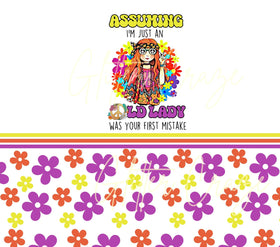 Assuming I'm an old lady  vinyl tumbler wrap