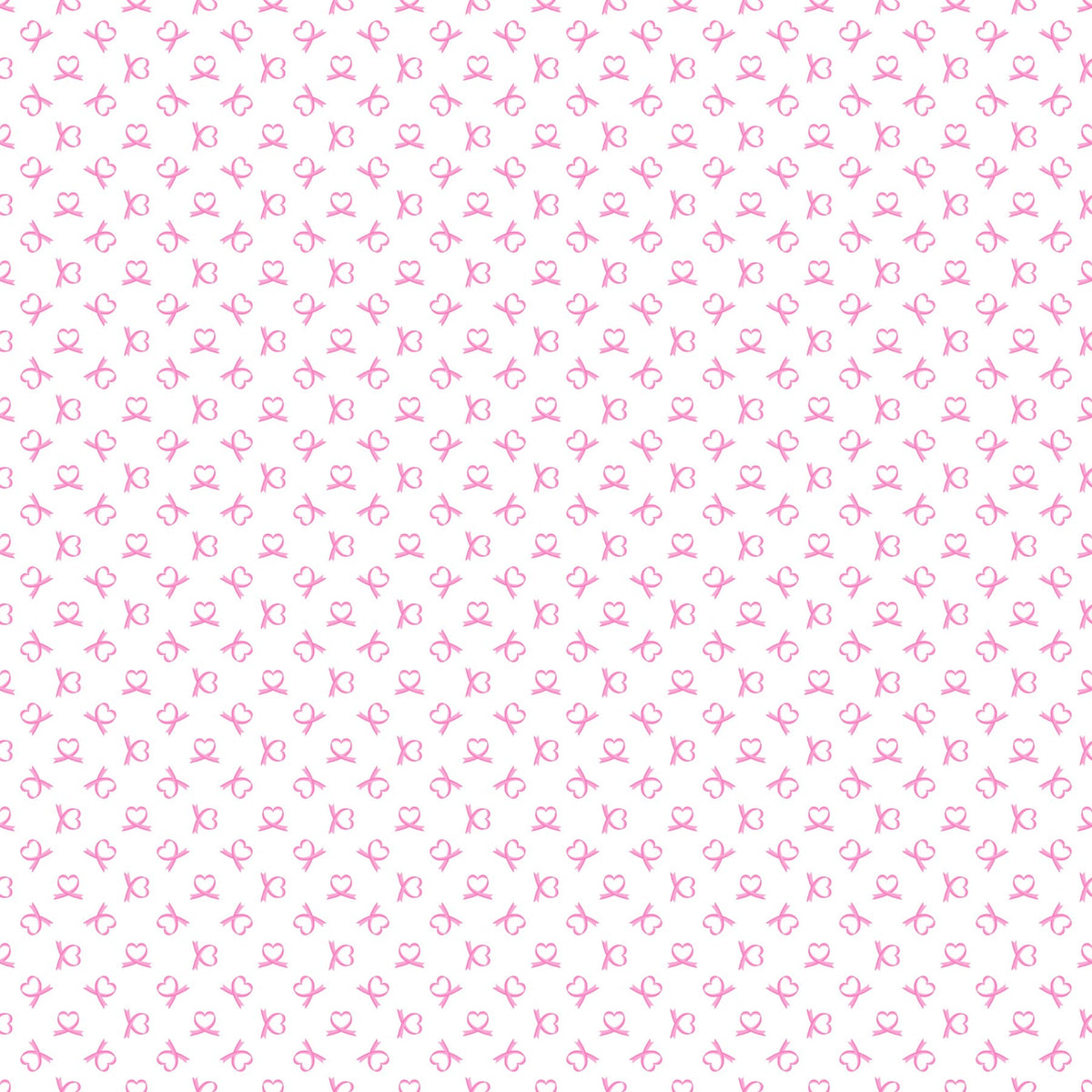 Heart Shaped Pink Awareness Ribbons - Adhesive Vinyl