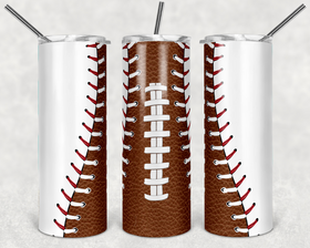 Baseball Football vinyl wrap for 20oz straight