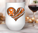 Western  Cancer awareness Heart orange UV DTF Decals