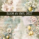 Bloom Collection vinyl sheets 3 design options to choose from