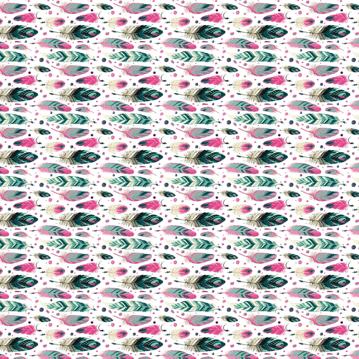Bright Watercolor Feathers - Adhesive Vinyl