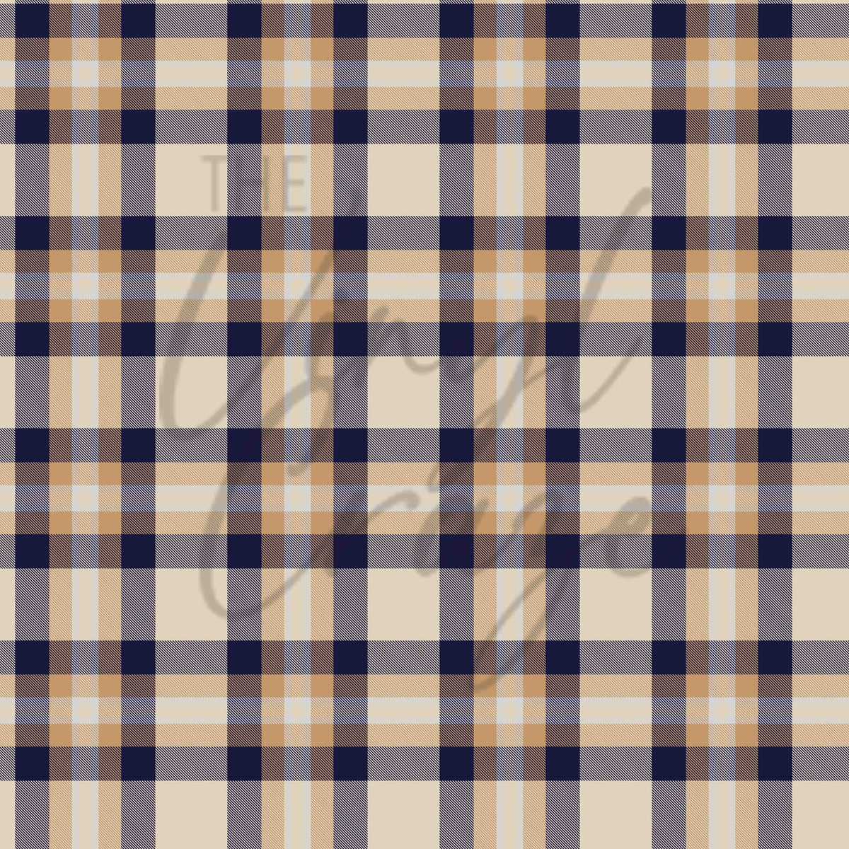 Brown and Blue Plaid - Adhesive Vinyl