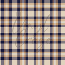Brown and Blue Plaid - Adhesive Vinyl