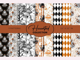 Haunted Vinyl collection- 12x12 vinyl sheets-9 designs available