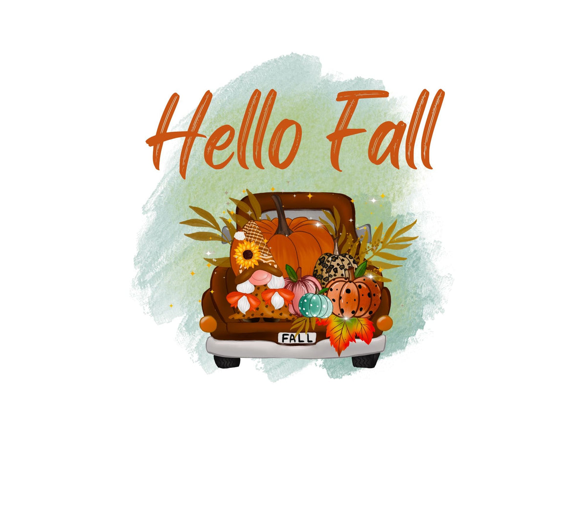 Hello Fall Leaves  Wrap or 12x12 available