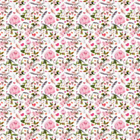 Flowers, Feathers and Hearts - Adhesive Vinyl