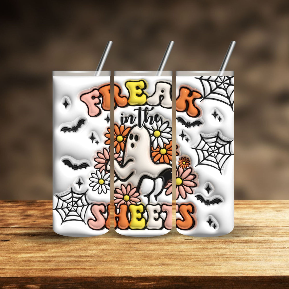 3d Freak in the sheets vinyl tumbler wrap