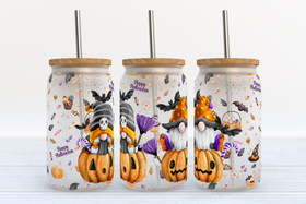 Halloween Gnomes UV DTF Libbey 16oz wrap