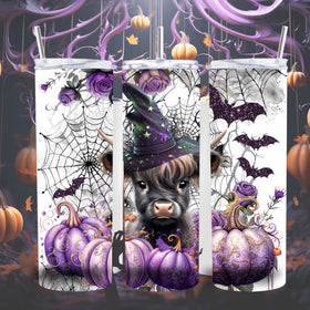 Halloween Heifer Vinyl Tumbler wraps