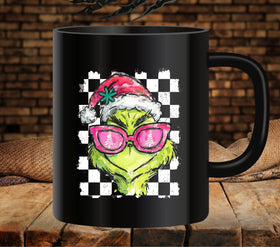 Grinch Checker UV DTF Decals
