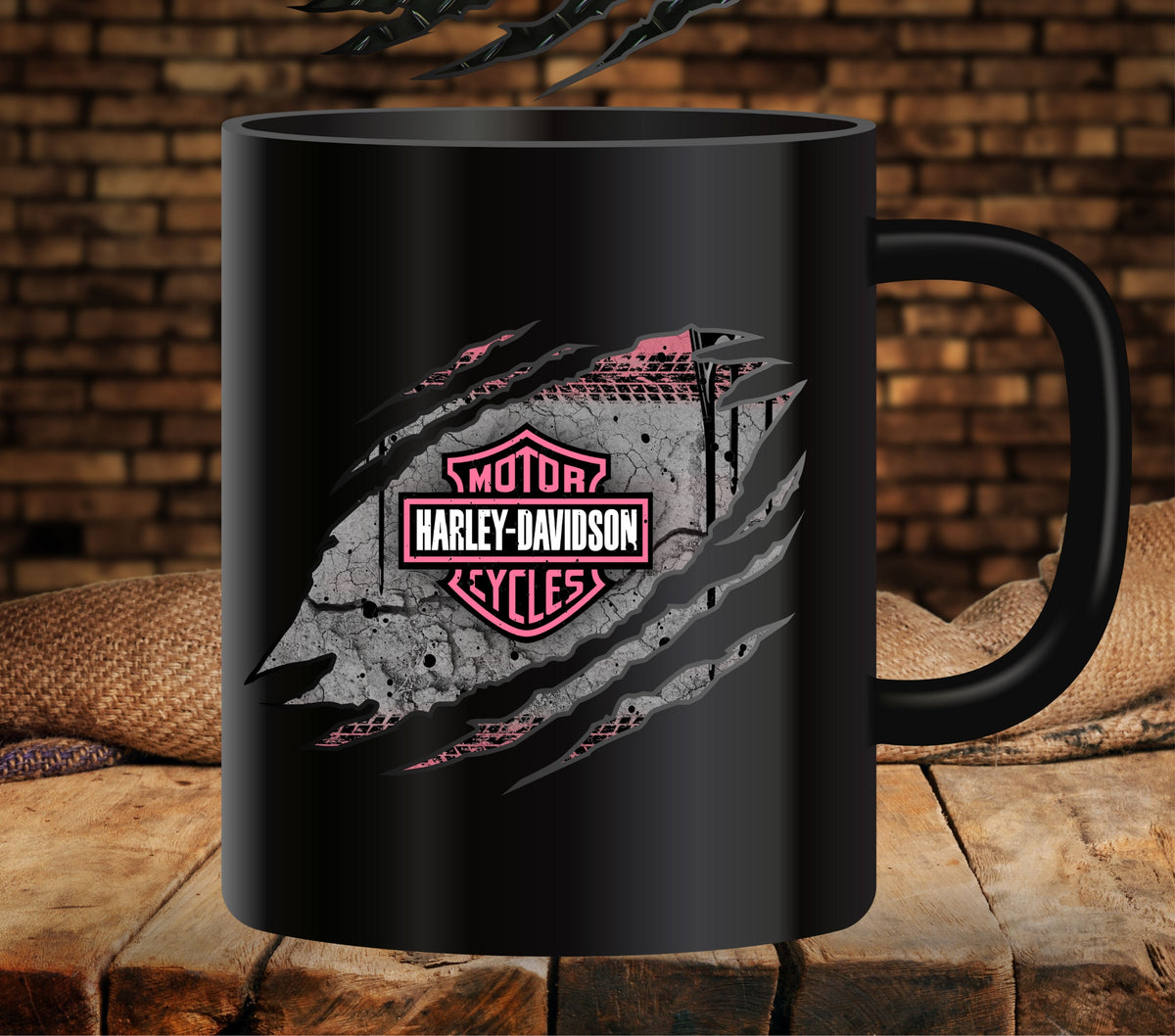 Motorcycle claw pink UV DTF Decals