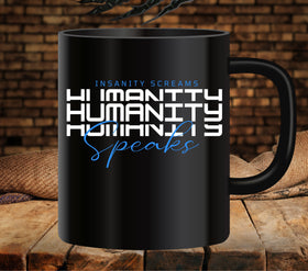 Humanity Speaks blue and white UV DTF Decals