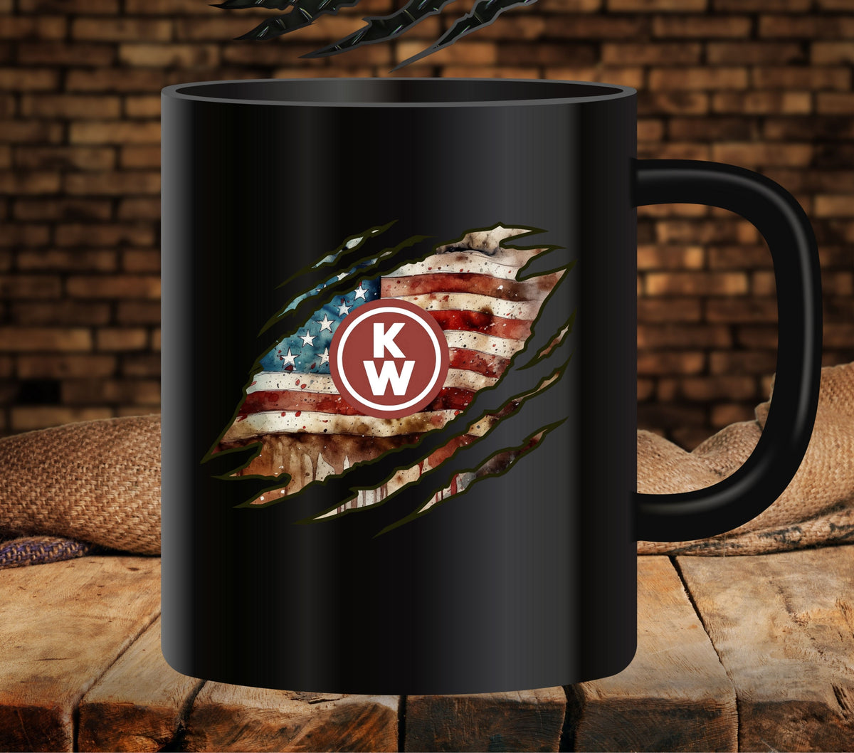 Kenworth Flag Claw UV DTF Decals