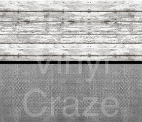 Gray Burlap Wood 20oz Skinny Wrap