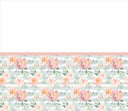 Green Striped Peonies Skinny Wrap