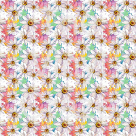 White Daisy Watercolor Adhesive Vinyl