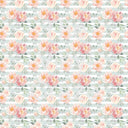 Green Striped Peonies Adhesive Vinyl